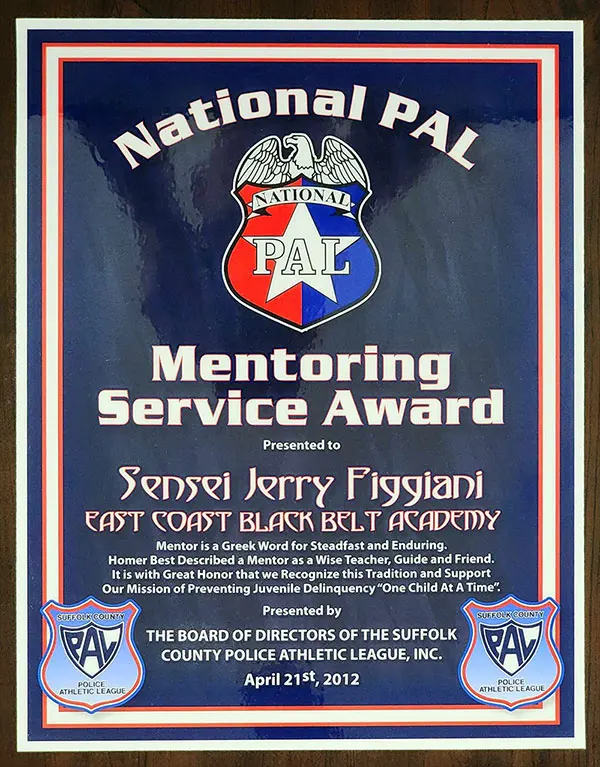 National PAL Mentoring Service Award